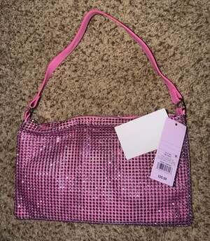Wild Fable Pink Slouchy Rhinestone Mesh Shoulder Bag
